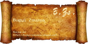 Bugyi Zsuzsa névjegykártya